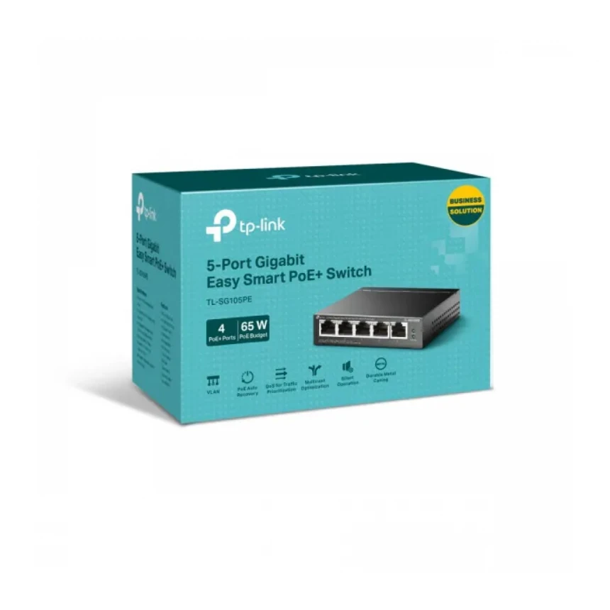 LAN Switch TP-LINK TL-SG105PE 5port 10/100/1000Mbps/4PoE/Metal
