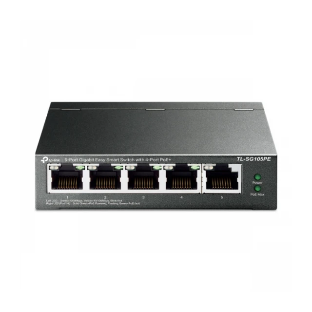 LAN Switch TP-LINK TL-SG105PE 5port 10/100/1000Mbps/4PoE/Metal