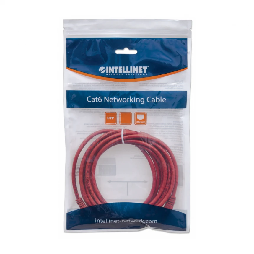 LAN UTP kabl intellinet 342179 Cat6 CCA/Crveni/3m