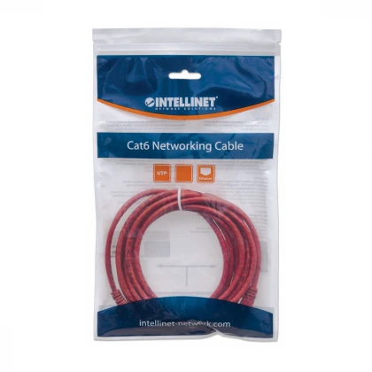 LAN UTP kabl intellinet 342179 Cat6 CCA/Crveni/3m