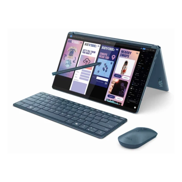 Laptop LENOVO Yoga Book 9 13IMU9 Win11 Home/2x13.3" 2.8K OLED Touch/U7-155U/32GB/1TB SSD/petrol