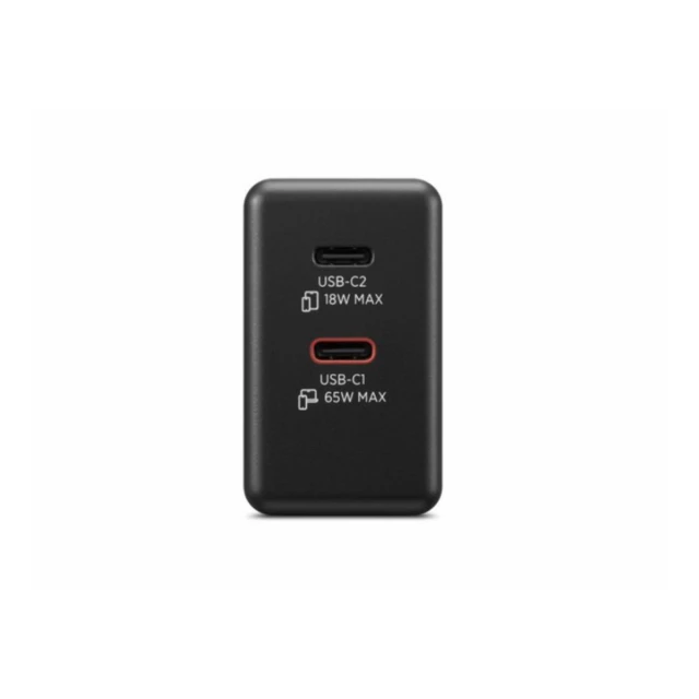Lenovo Dual USB-C 65W GaN punjac crni