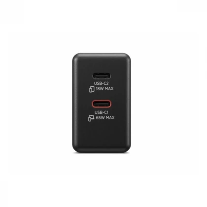 Lenovo Dual USB-C 65W GaN punjac crni