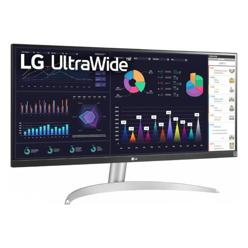 Monitor LG 29WQ600-W 29"/IPS,21:9/2560x1080/100Hz/5ms GtG/HDMI,DP,USB C/freesync/VESA/srebrna