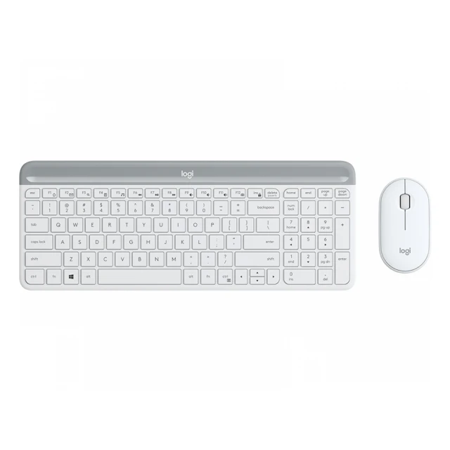 LOGITECH MK470 Wireless Desktop US bela tastatura + miš 