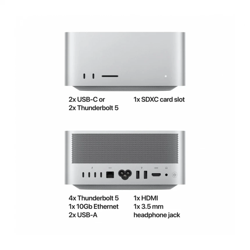 Mac Studio M4 Max sa 14-jezgarnim CPU-om, 32-jezgarnim GPU-om, 36GB objedinjene memorije i 512GB SSD-om