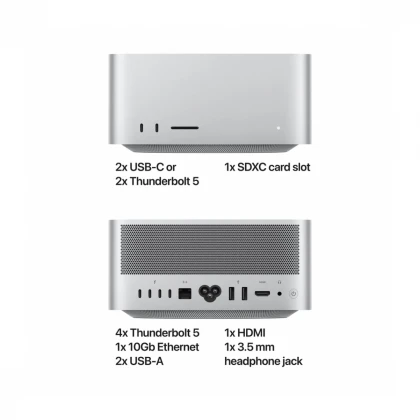 Mac Studio M4 Max sa 14-jezgarnim CPU-om, 32-jezgarnim GPU-om, 36GB objedinjene memorije i 512GB SSD-om