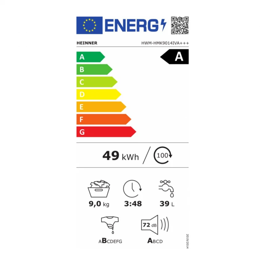 Mašina za pranje veša HEINNER HWM-HMK9014IVA+++/9kg/1400obrt/inverter