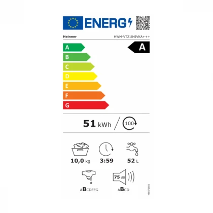 Mašina za pranje veša Heinner HWM-VT2104IVKA+++ 10kg/1400o/inverter