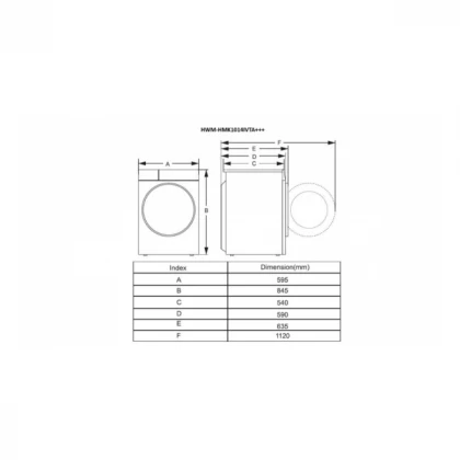 Mašina za pranje veša HEINNER HWM-HMK1014IVTA+++ 10kg/1400o/inverter/siva