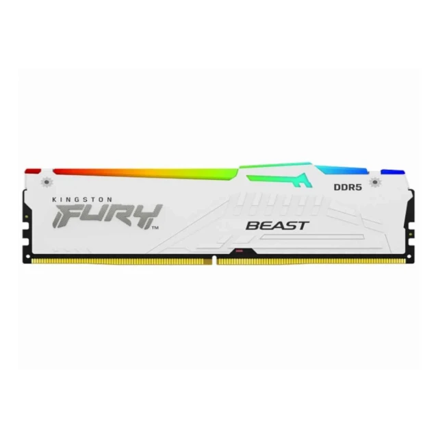 Memorija KINGSTON 16GB/DIMM/DDR5/6000MHz/CL40/FURY Beast White RGB XMP