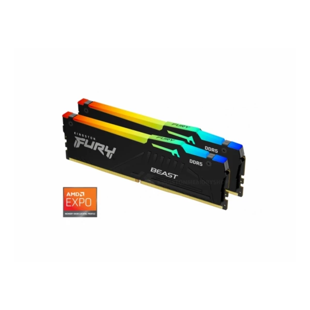 Memorija KINGSTON 32GB(2x16GB)/DIMM/DDR5/5600MHz/CL36/FURY Beast RGB EXPO