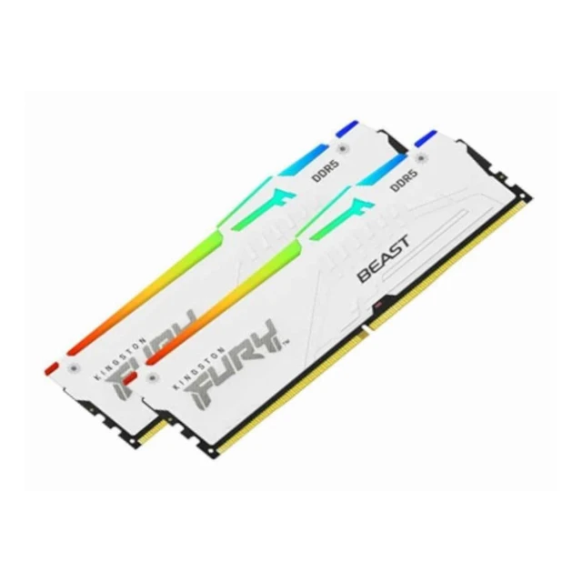 Memorija KINGSTON 32GB(2x16GB)/DIMM/DDR5/6800MHz/CL34/FURY Beast White RGB EXPO