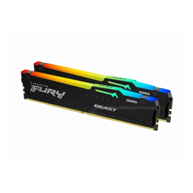 Memorija KINGSTON 64GB(2x32GB)/DIMM/DDR5/5200MHz/CL36/FURY Beast RGB EXPO