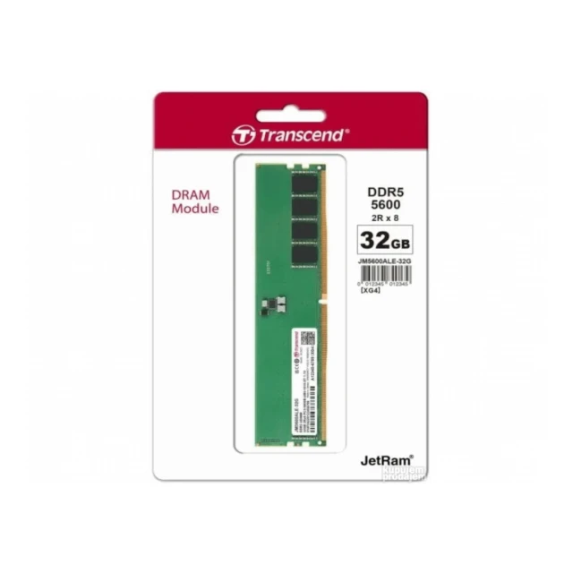 Memorija TRANSCEND 32GB/DIMM/DDR5/5600MHz/CL46/crna