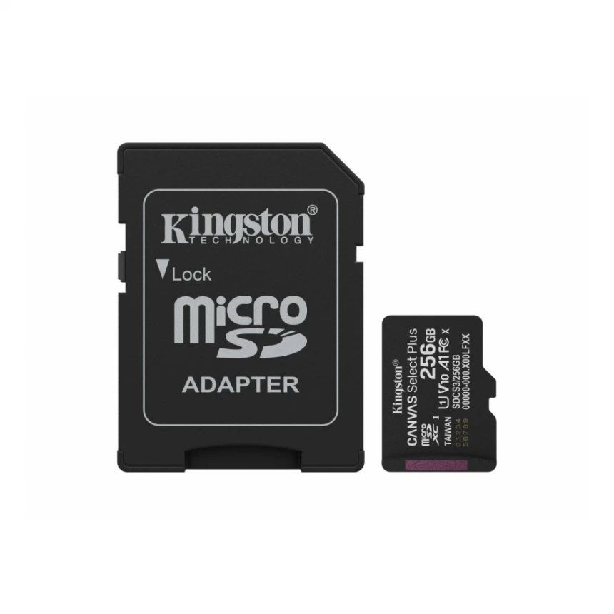 Memorije kartice KINGSTON SDCS3/256GB/microSDXC/256GB/Class10 U3/100MB/s-85MB/s+adapter