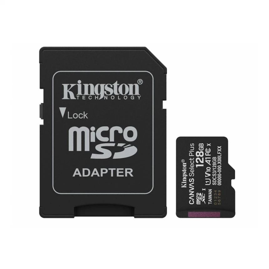 Memorije kartice KINGSTON SDCS3/128GB/microSDXC/128GB/Class10 U1/150MB/s + adapter