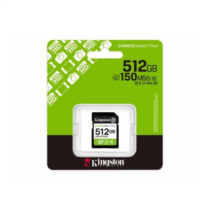 Memorije kartice KINGSTON SDS3/512GB/Canvas Select Plus/Class10 UHS-I/150MB/s