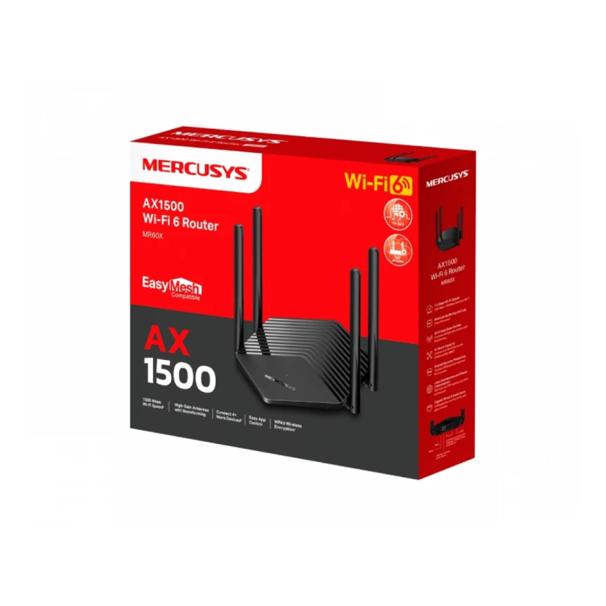 MERCUSYS MR60X(EU) AX1500 Wi-Fi 6 Router 