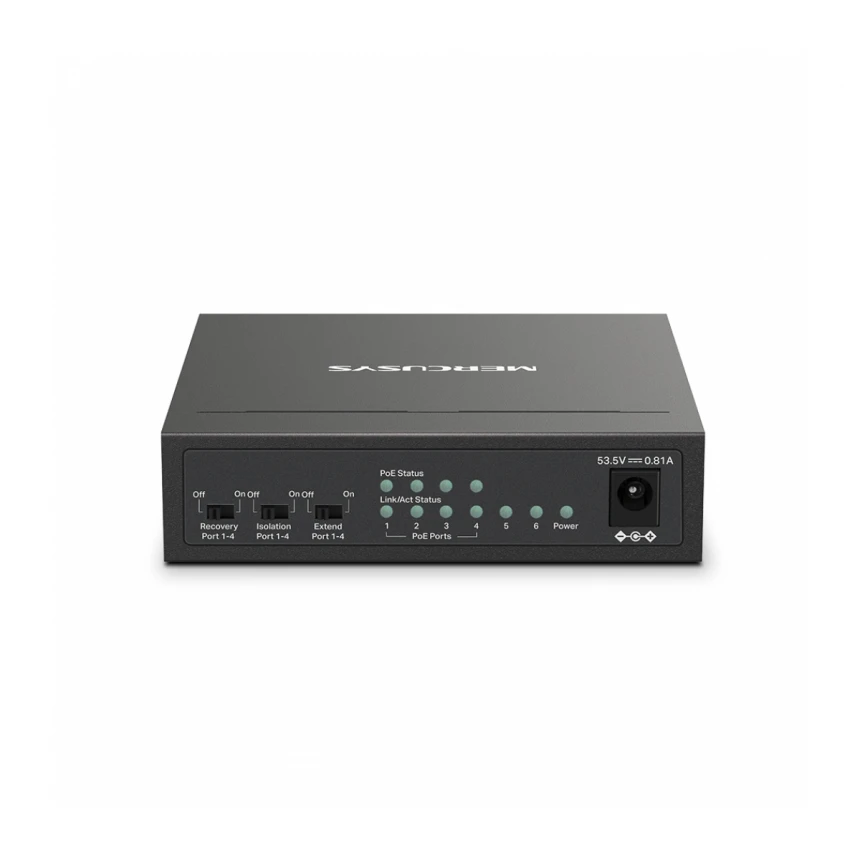 MERCUSYS MS106LP(UN) 6-Port 10/100Mbps Desktop Switch with 4-Port PoE+ 