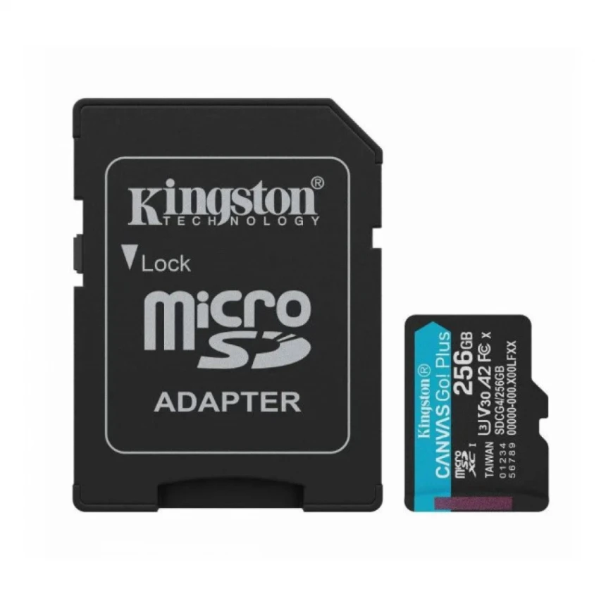 Micro SD Kingston 256B Canvas Go Plus SDCG4/256GB +adapter