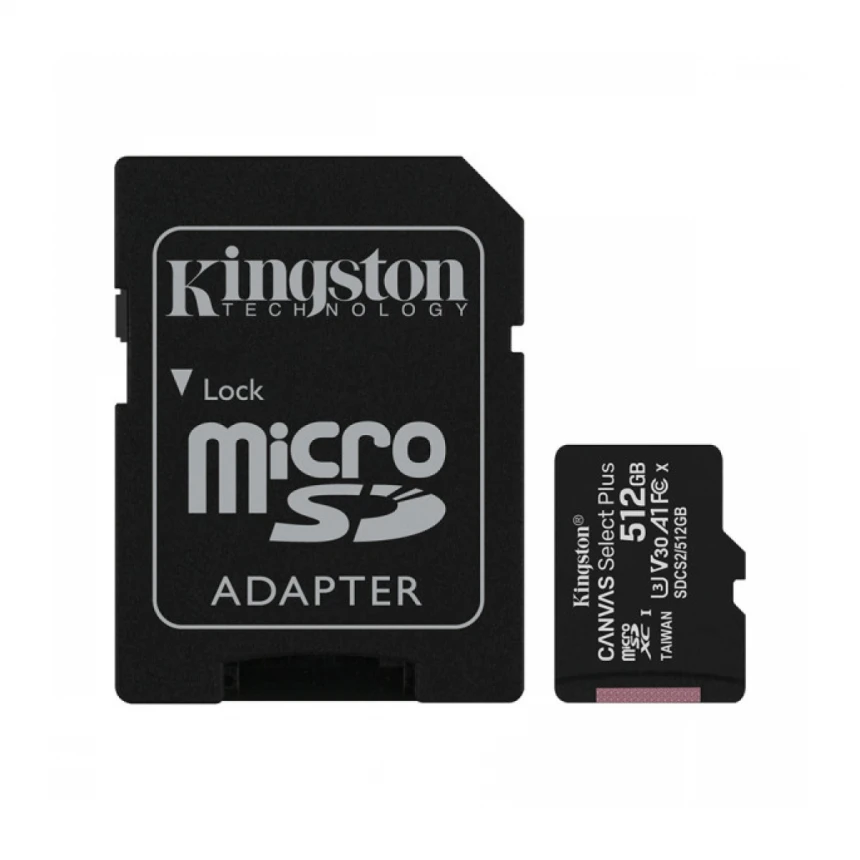 Micro SD Kingston 512GB Canvas Select Plus SDCS2/512GB +adapter