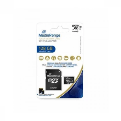 Micro SD Mediarange Germany 128GB SDXC UHS-1 MR945 + adapter