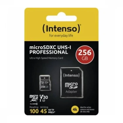 Micro SDXC Intenso 256GB UHS-I Professional 3433492 + adapter