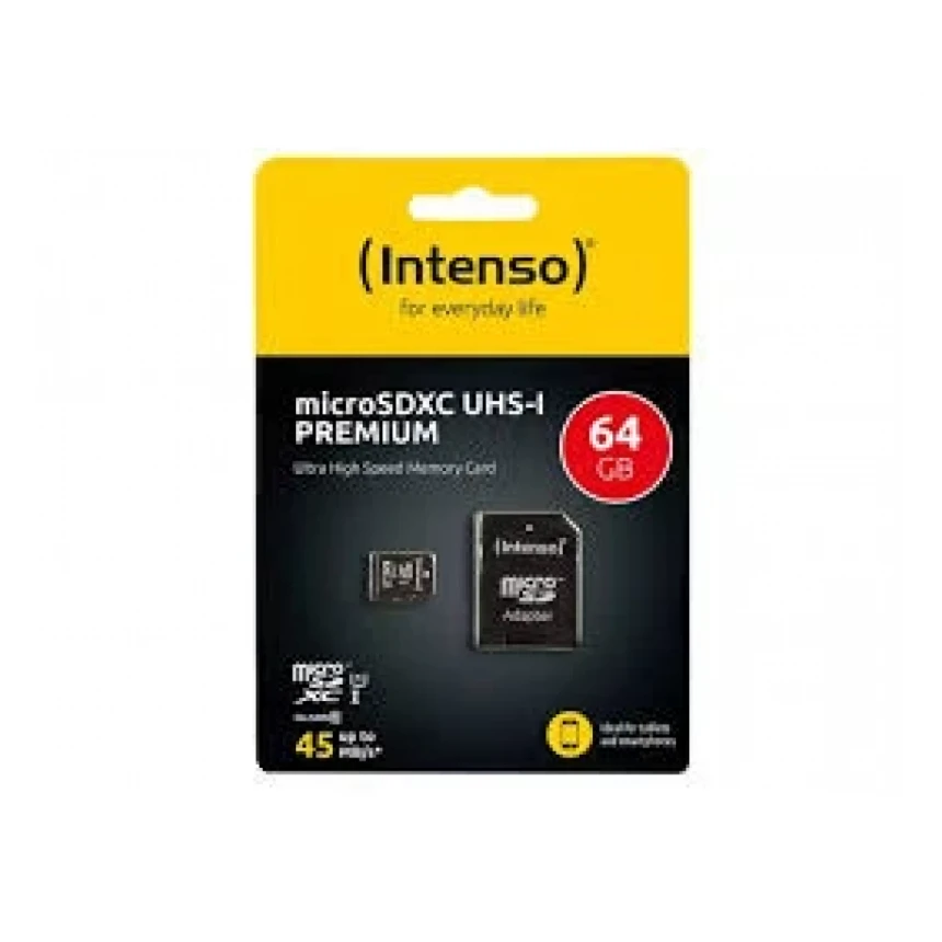 Micro SDXC Intenso 64GB UHS-I Premium 3423490 + adapter