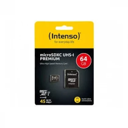 Micro SDXC Intenso 64GB UHS-I Premium 3423490 + adapter