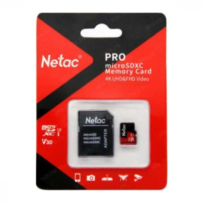 Micro SDXC Netac 128GB P500 Extreme Pro NT02P500PRO-128G-R + SD adapter