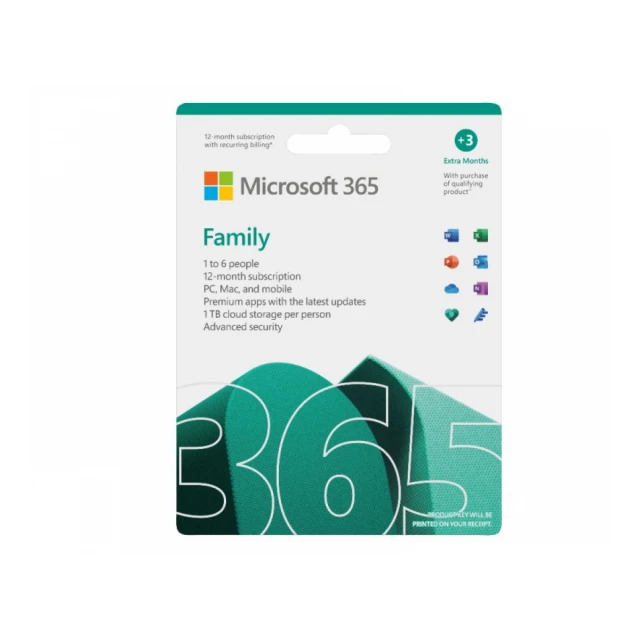 Licenca MICROSOFT Retail Microsoft 365 Family P10 /32bit/64bit/ English/6 korisnika/1 godina