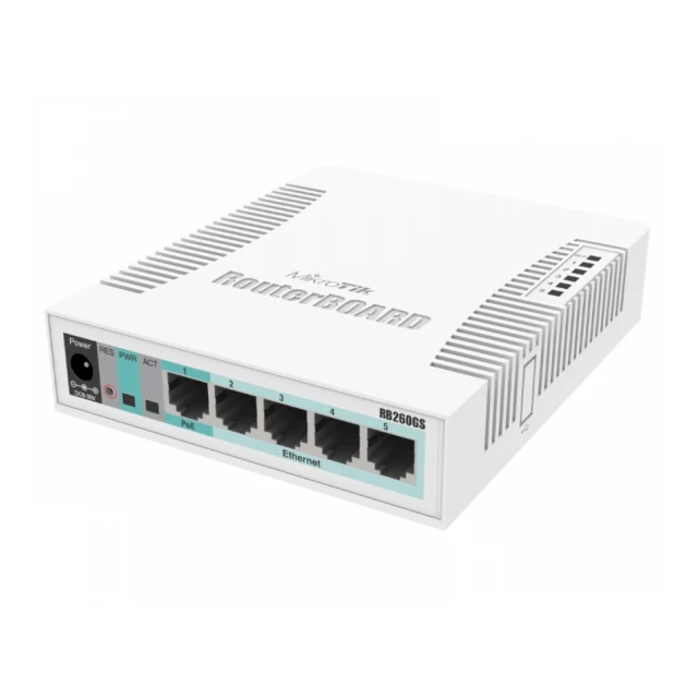 MIKROTIK (CSS106-5G-1S) RB260GS, SwOS, upravljivi switch 