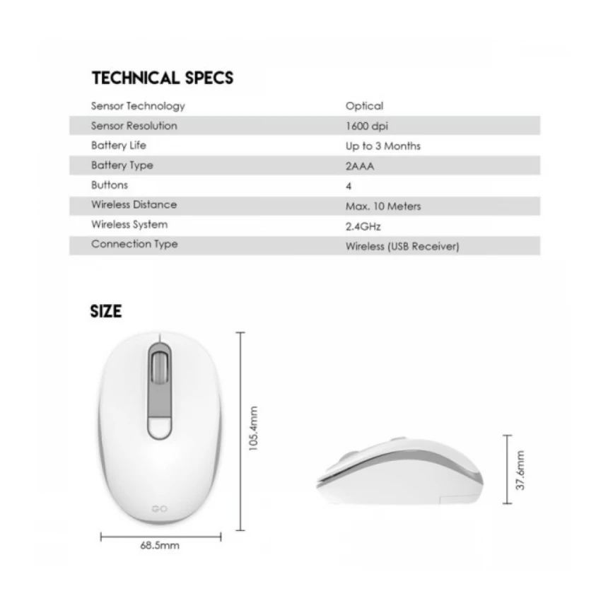 Miš Wireless Fantech W192 crni