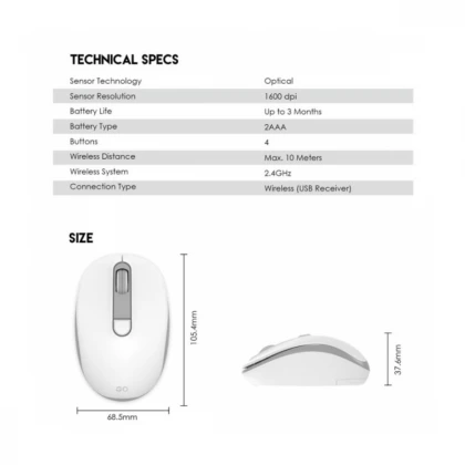 Miš Wireless Fantech W192 crni