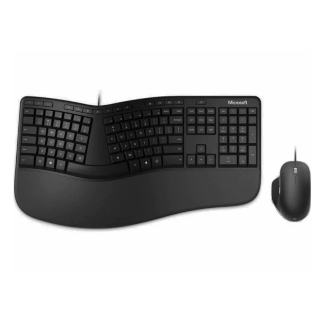 Miš+tastatura MICROSOFT Ergonomic Desktop/žična/crna