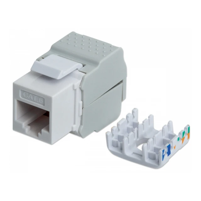 Modul RJ45 Intellinet 167062 Cat6/tool-less/568B 2-1/beli