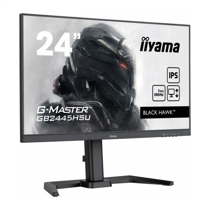 Monitor 23.8" Iiyama GB2445HSU-B2 IPS 1920x1080/100Hz/1ms/HDMI/DP/USB/pivot/zvuč  