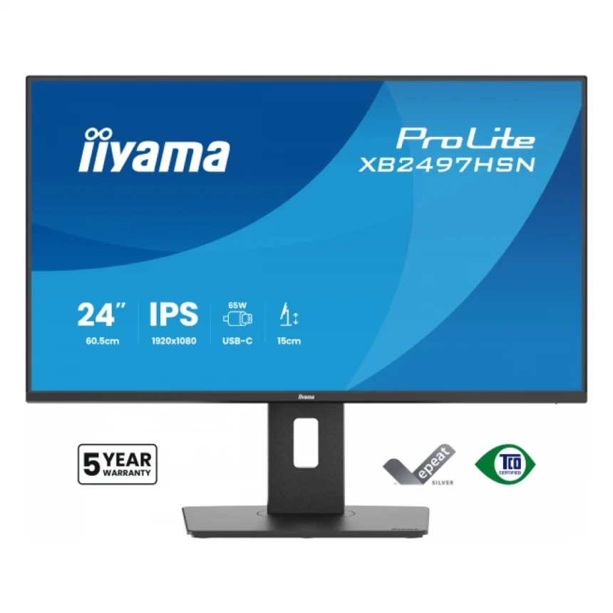 Monitor 23.8" Iiyama XB2497HSN-B1 IPS 1920x1080/144Hz/1ms/HDMI/DP/USB-C