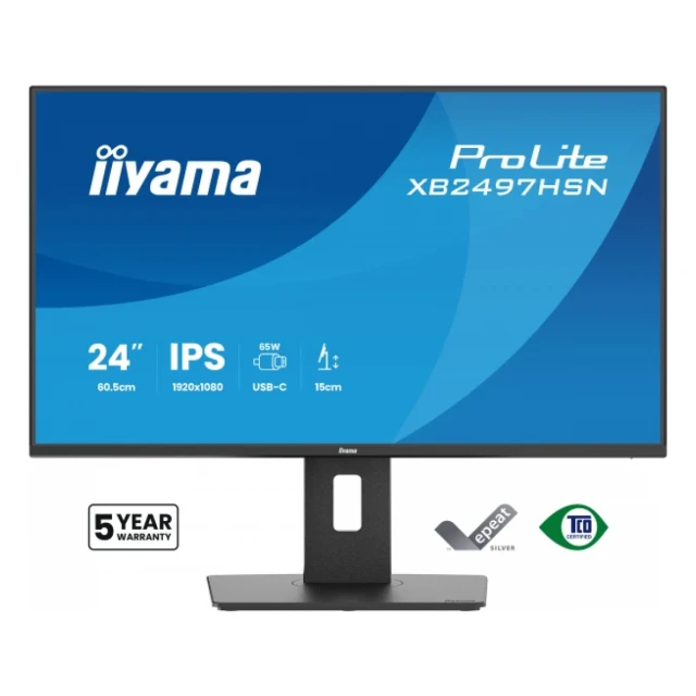 Monitor 23.8" Iiyama XB2497HSN-B1 IPS 1920x1080/144Hz/1ms/HDMI/DP/USB-C