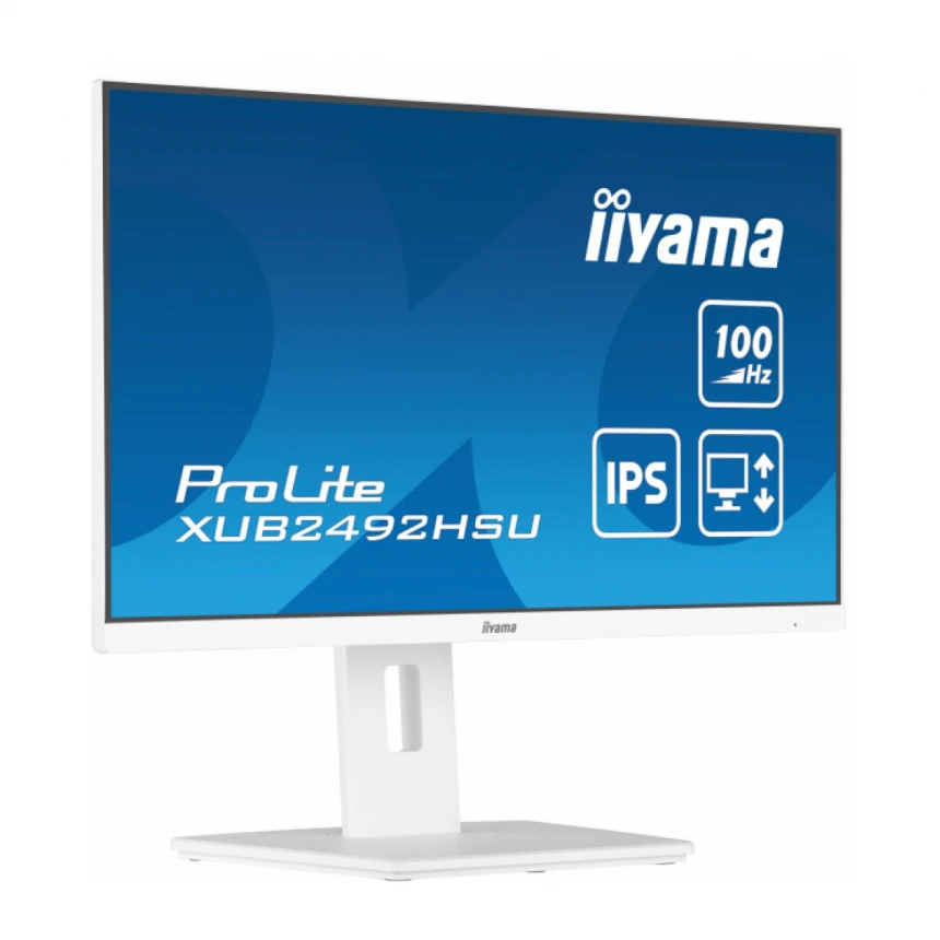 Monitor 23.8" Iiyama XUB2492HSU-W6 IPS 1920x1080/100Hz/0.4ms/HDMI/DP/USB/zvučnic