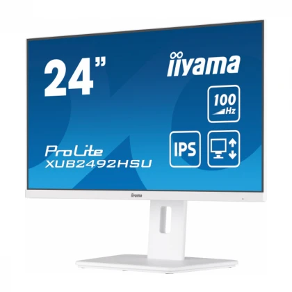 Monitor 23.8" Iiyama XUB2492HSU-W6 IPS 1920x1080/100Hz/0.4ms/HDMI/DP/USB/zvučnic