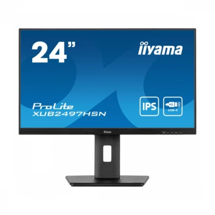 Monitor 23.8" Iiyama XUB2497HSN-B1 IPS 1920x1080/100Hz/1ms/HDMI/DP/USB/RJ45