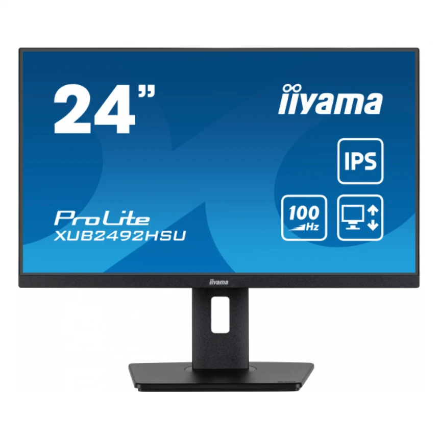 Monitor 24" Iiyama XUB2492HSU-B6 IPS 1920x1080/100Hz/0.4ms/HDMI/DP/USB/pivot/zvu