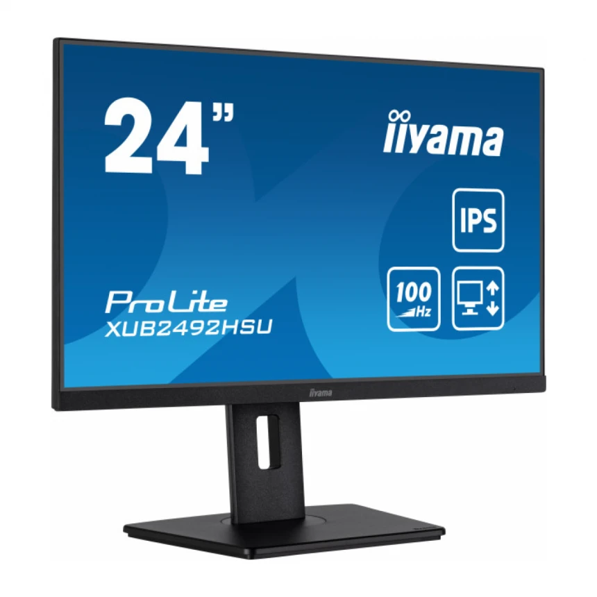 Monitor 24" Iiyama XUB2492HSU-B6 IPS 1920x1080/100Hz/0.4ms/HDMI/DP/USB/pivot/zvu
