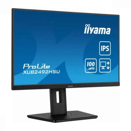 Monitor 24" Iiyama XUB2492HSU-B6 IPS 1920x1080/100Hz/0.4ms/HDMI/DP/USB/pivot/zvu