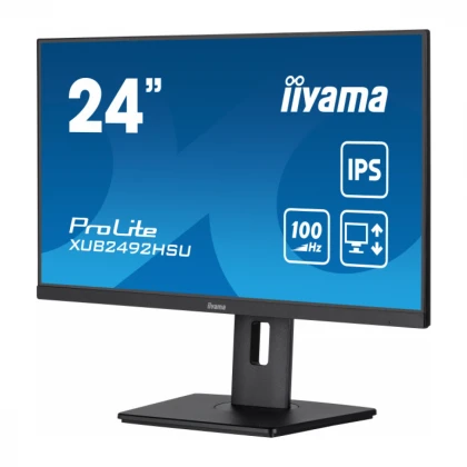 Monitor 24" Iiyama XUB2492HSU-B6 IPS 1920x1080/100Hz/0.4ms/HDMI/DP/USB/pivot/zvu