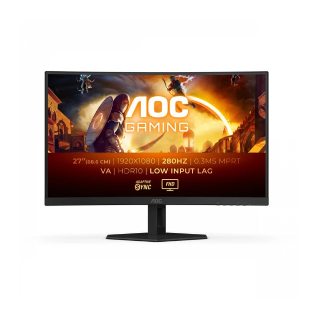 Monitor 27" AOC C27G4ZXE VA 1920x1080/280Hz/0.3ms/2xHDMI/DP/zakrivljen
