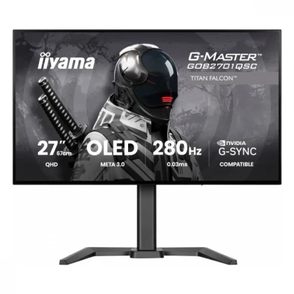 Monitor 27" Iiyama GOB2701QSC-B1 IPS OLED 2560x1440/280Hz/0.03ms/HDMI/DP/pivot