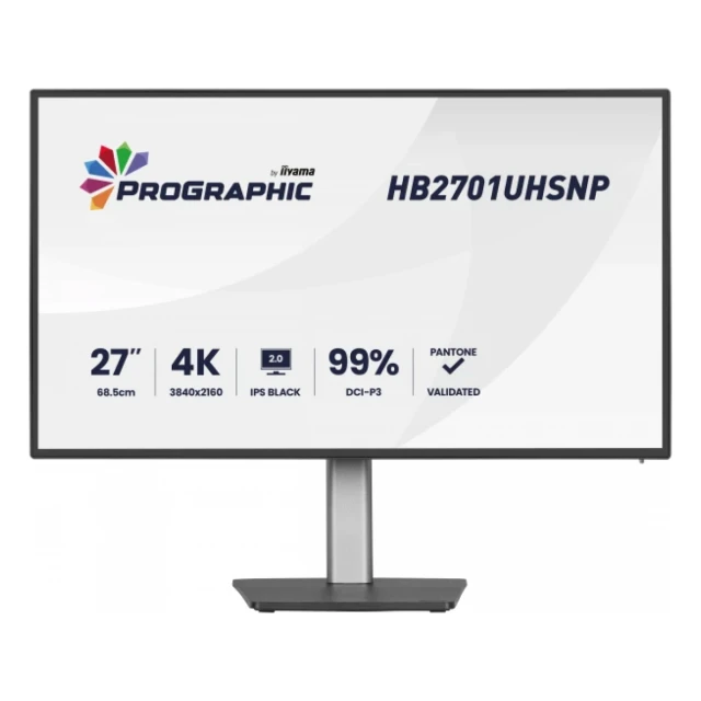 Monitor 27" Iiyama HB2701UHSNP-B1 IPS 3840x2160/60Hz/4ms/HDMI/DP/USB/RJ45/pivot